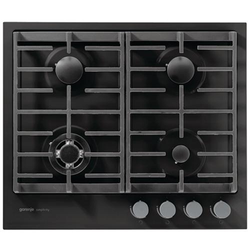 Gorenje Plita Incorporabila Gorenje G6SY2B, Pe gaz, 4 arzatoare, 1 arzator triplu, Negru