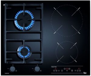 Plita incorporabila Teka IG 620 2G AI AL CI, Mixta, 2 zone Inductie, 2 arzatoare Gaz, Touch control, Aprindere electrica, Gratare fonta